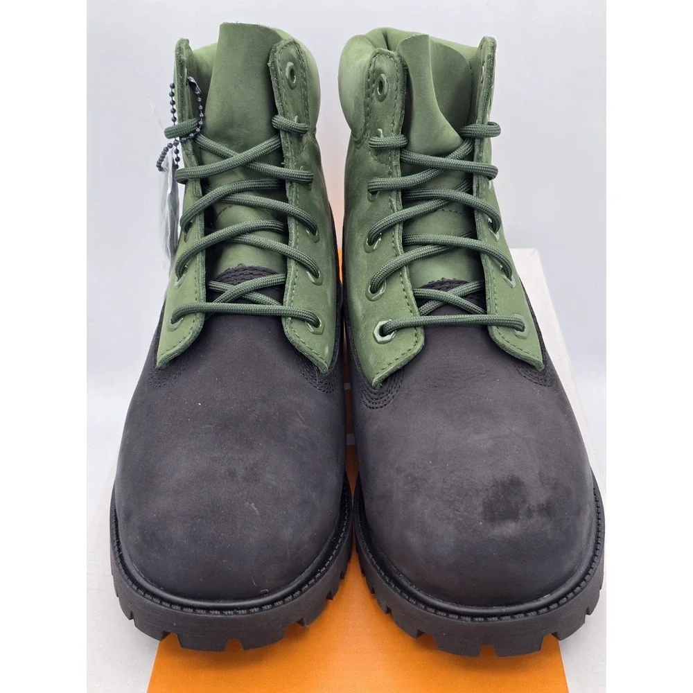 Timberland Boots 6 inch Premium Dark Green Nubuck Kids Youth Junior Sz 6.5 M New